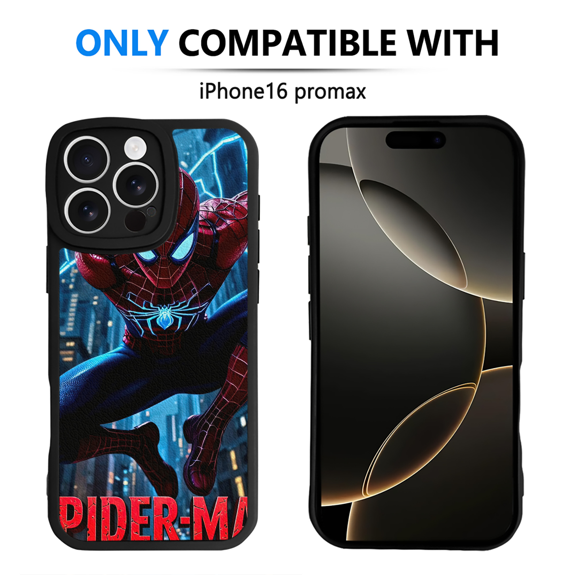 Spider Man スパイダーマン 【iPhone 16シリーズ対応】シリコンスマホケース（レザー調） 材質：シリコン